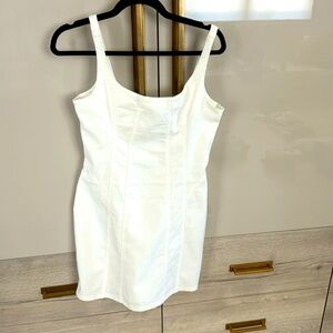 MIOU MUSE
Denim Dress In White